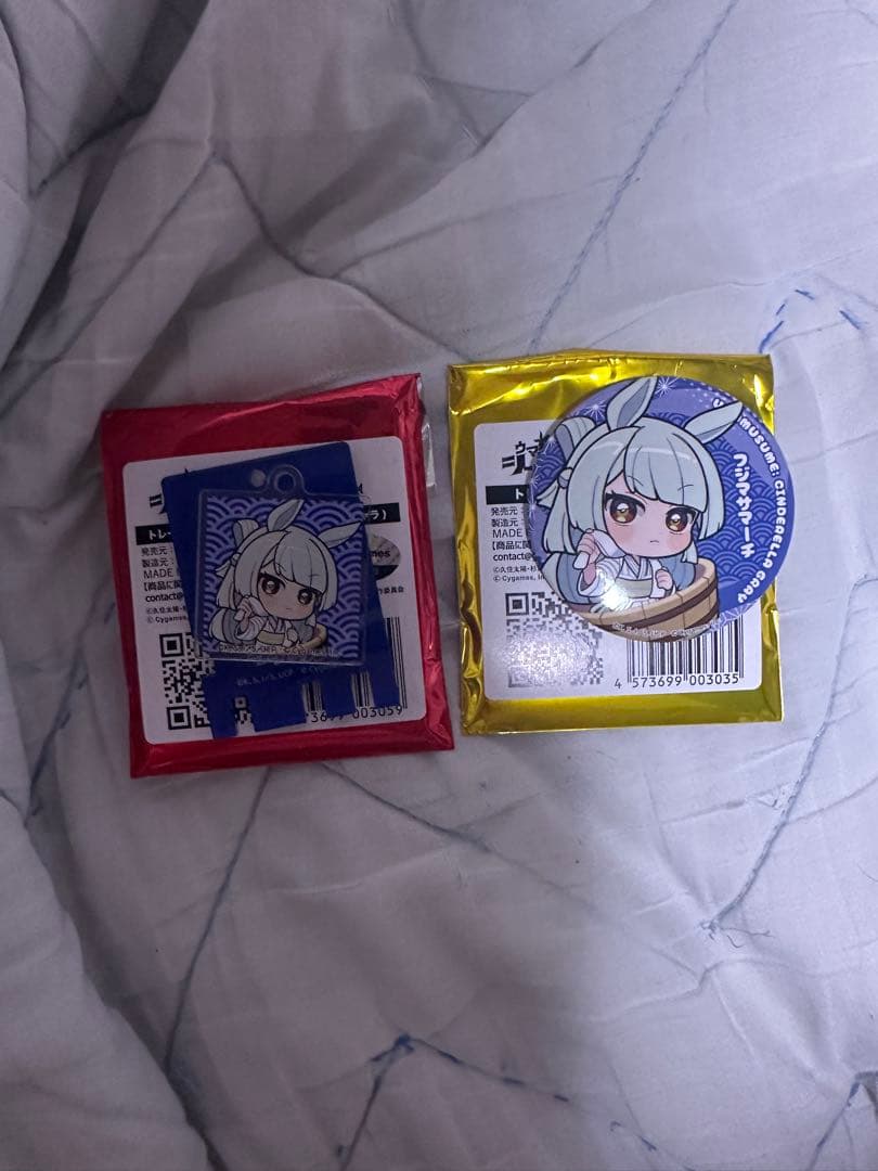 ウマ娘　極楽湯　ミニキャラ　フジマサマーチ　缶バッジ　キーホルダー　セット
