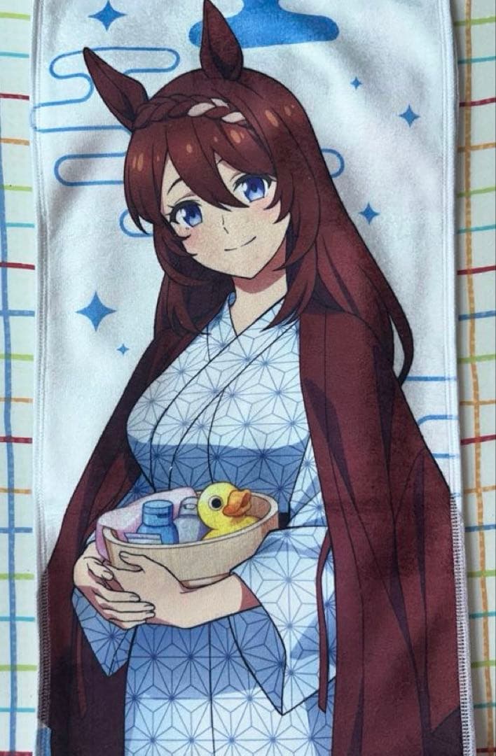ウマ娘シンデレラグレイ 極楽湯 マフラータオル スーパークリーク
