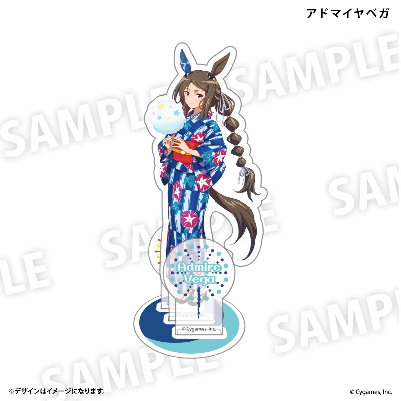 浴衣姿のアドマイヤベガを描いたTSUTAYA POP UP SHOPアクリルフィギュア