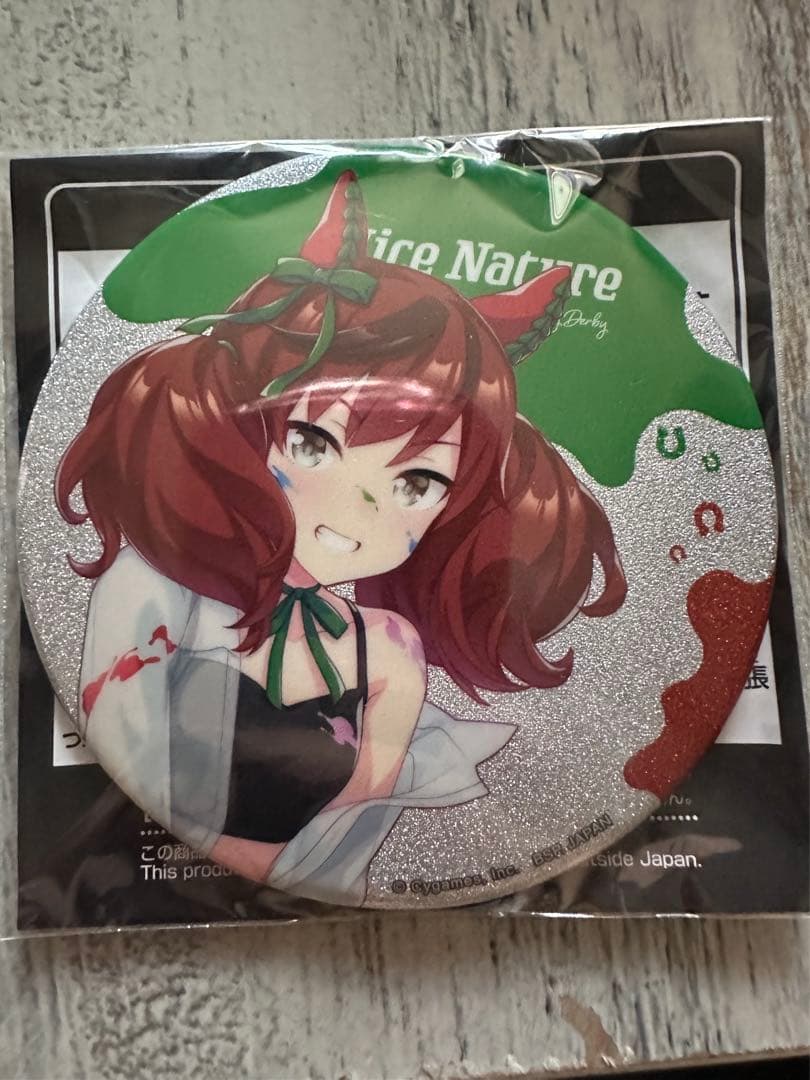 ウマ娘 namco限定 ナムコ グリッター缶バッジ  ナイスネイチャ