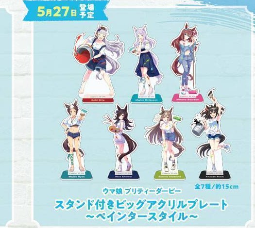 公式景品一覧から切り出したスタンド付きビッグアクリルプレート全7種