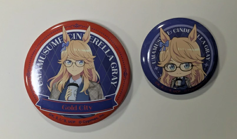 ゴールドシチー ウマ娘 シンデレラグレイ エンタメくじ 缶バッジセット賞 ゴールドシチー グッズ くじ 缶バッジ 缶バッチ カンバッチ カンバッジ