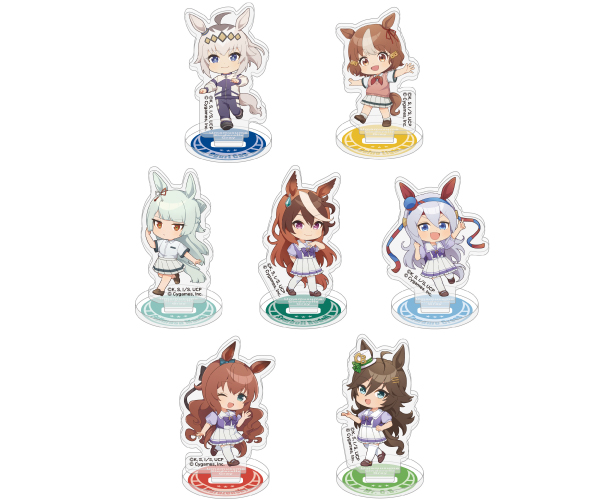 名鉄百貨店POP UP STOREのミニアクリルスタンド全7種の商品レンダー