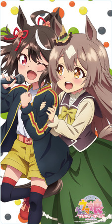 キタサンブラックとサトノダイヤモンドを描いたラバープレイマットの公式商品画像候補