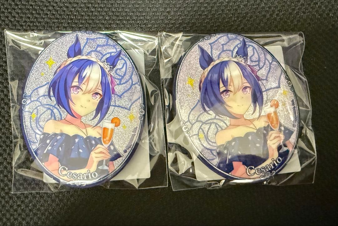 ウマ娘 グリッター缶バッジ　シーザリオ　3.5th