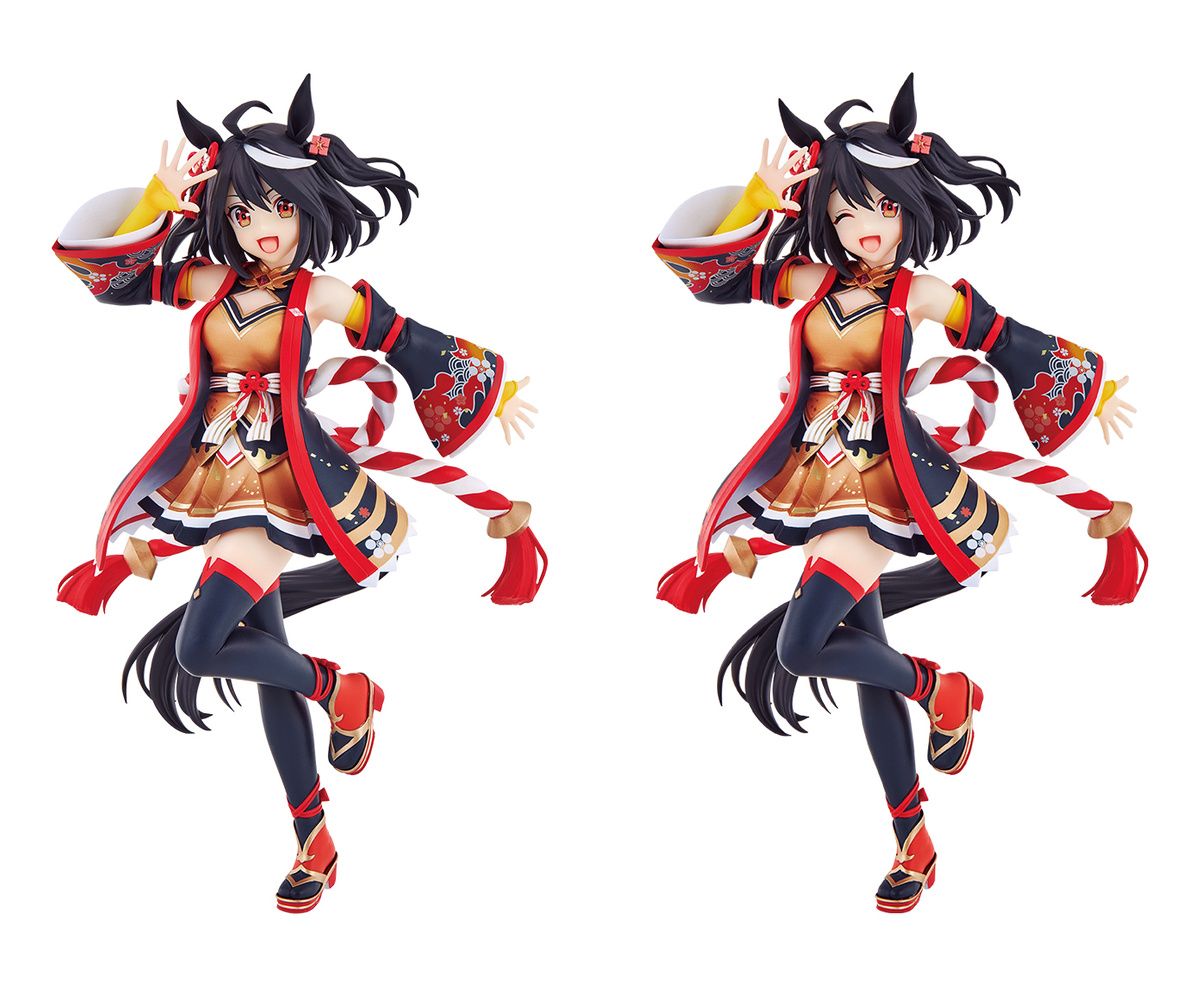 キタサンブラック フィギュアの通常表情とウインク表情