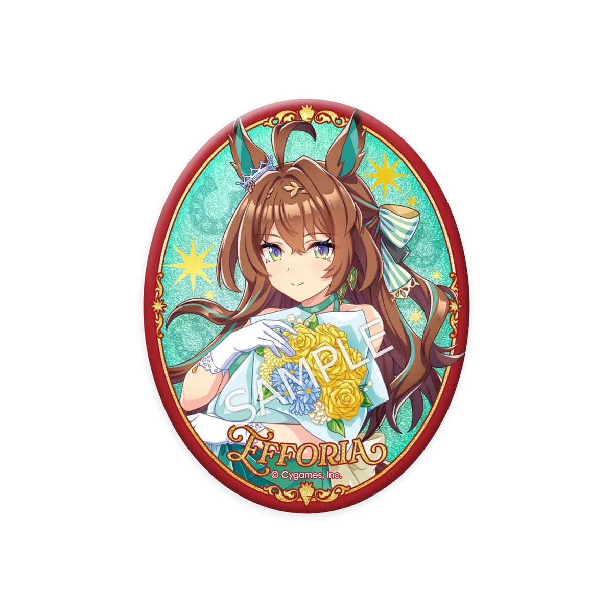 5.5th Anniversary記念イラストのエフフォーリアを使用した公式グリッター缶バッジの商品画像