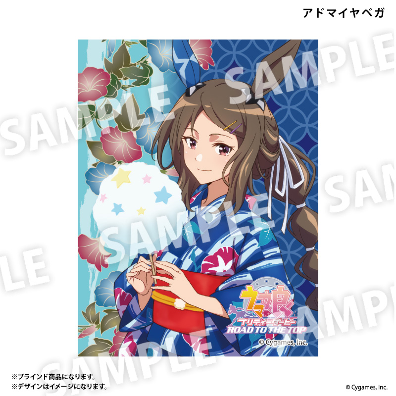 アドマイヤベガのアップ絵柄を使ったTSUTAYA POP UP SHOPアクリルカード