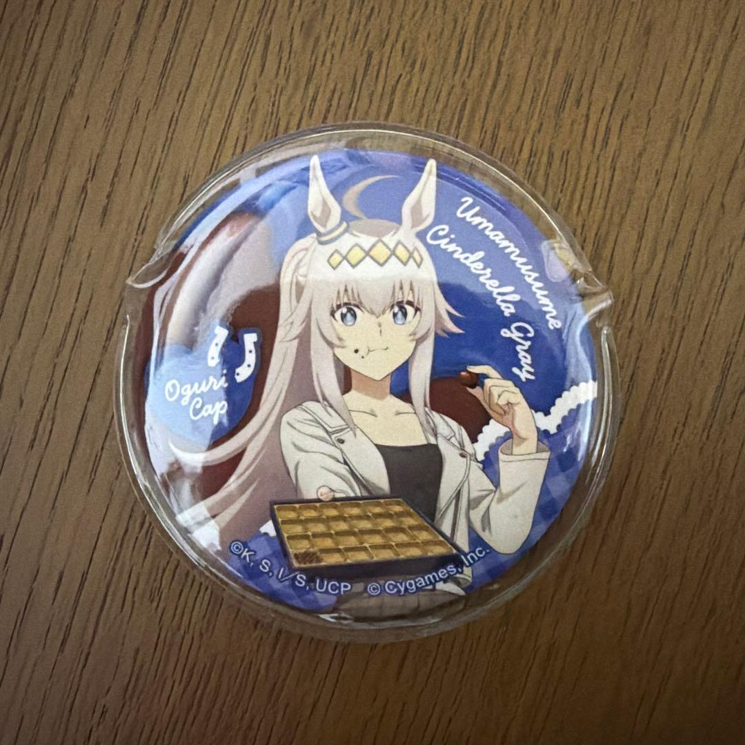 ウマ娘　シンデレラグレイ　オグリキャップ　缶バッジ　TSUTAYA