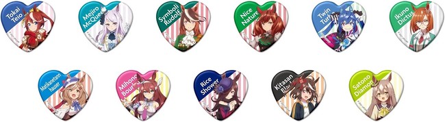 ハート缶バッジコレクション全11種の商品画像