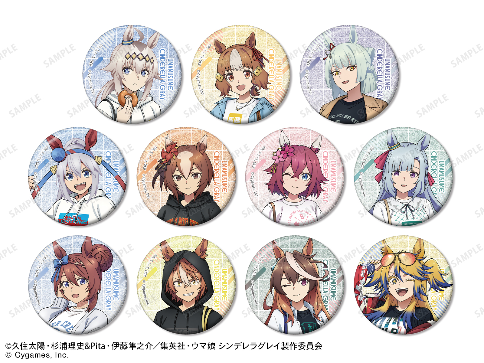 トレーディンググリッター缶バッジ全11種