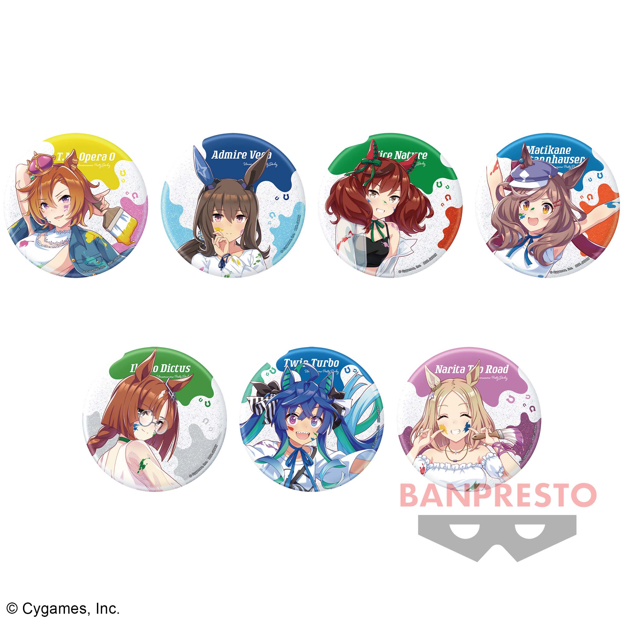 ウマ娘 プリティーダービー グリッター缶バッジ～ペインタースタイル～の公式商品画像