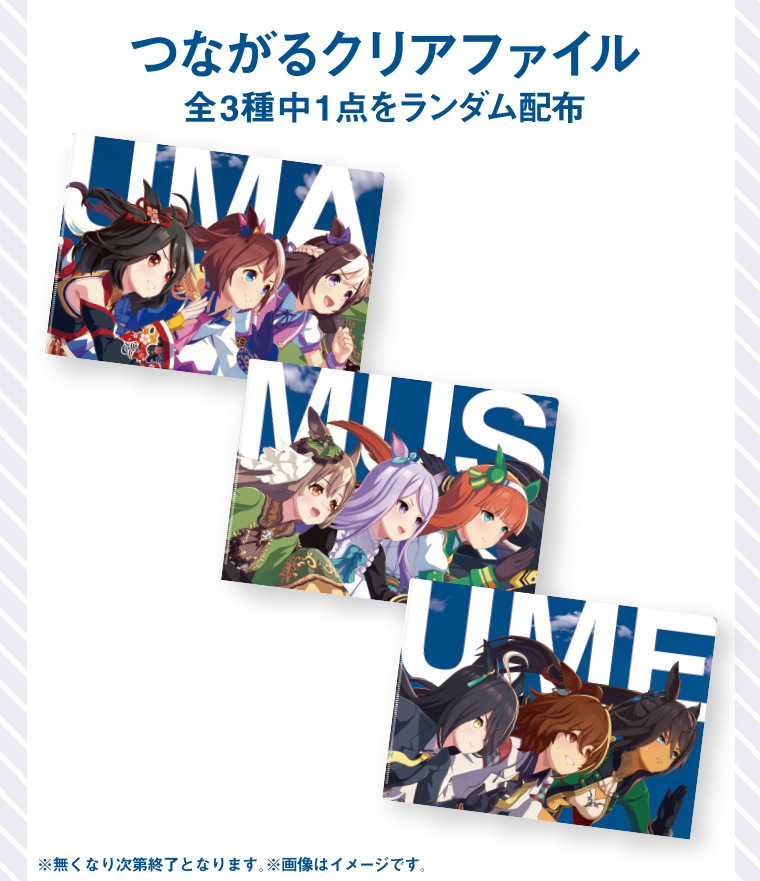 ウマ娘×花王キャンペーン第2弾 つながるクリアファイル全3種の公式一覧