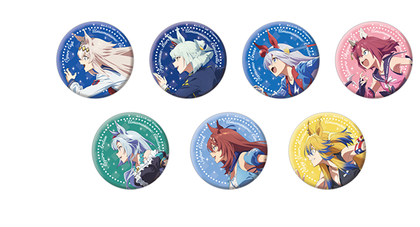 75mmオーロラ缶バッジ全7種の公式商品画像
