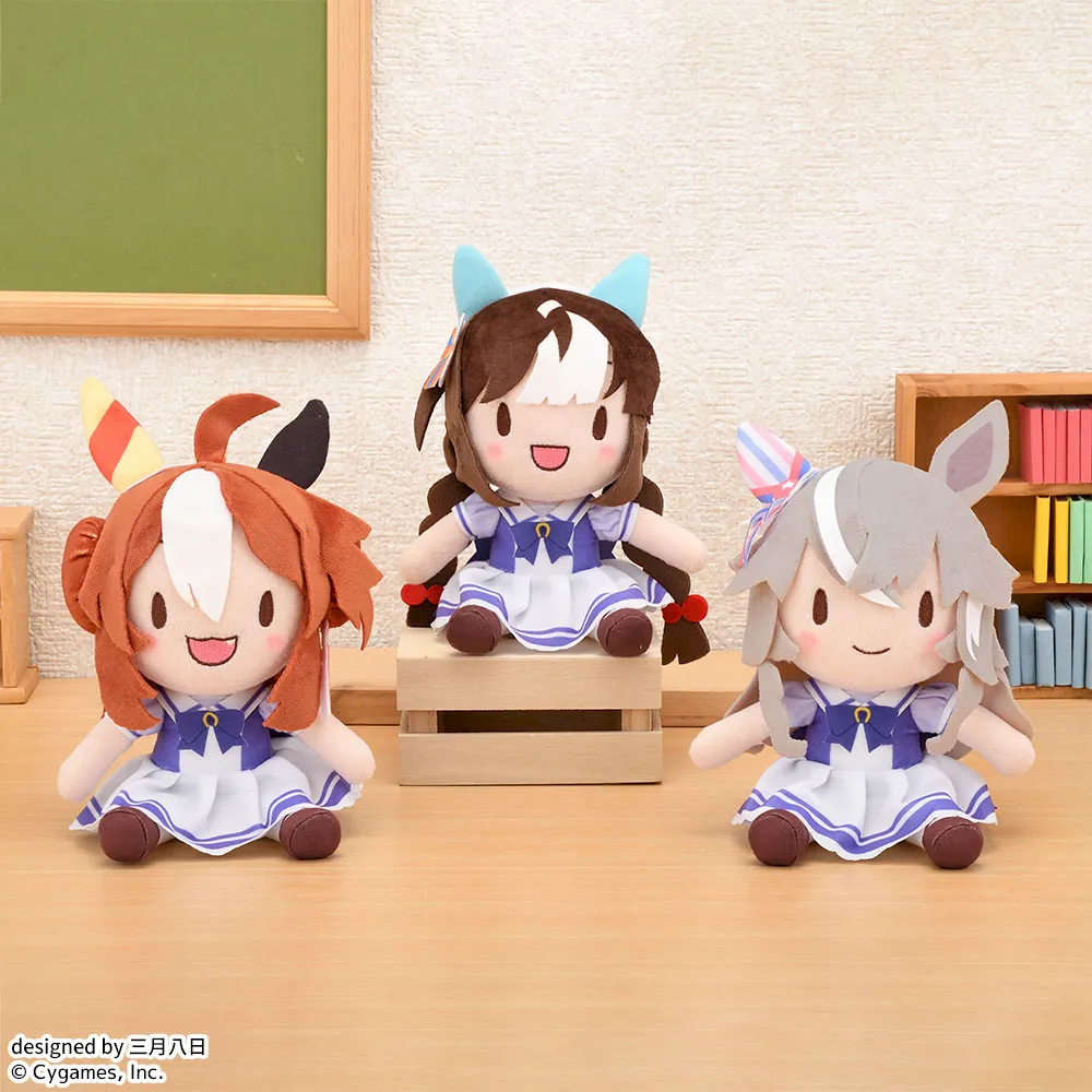 ふわぷちぬいぐるみVol.2のコパノリッキー、ホッコータルマエ、ワンダーアキュートを写したセガプラザ公式商品画像