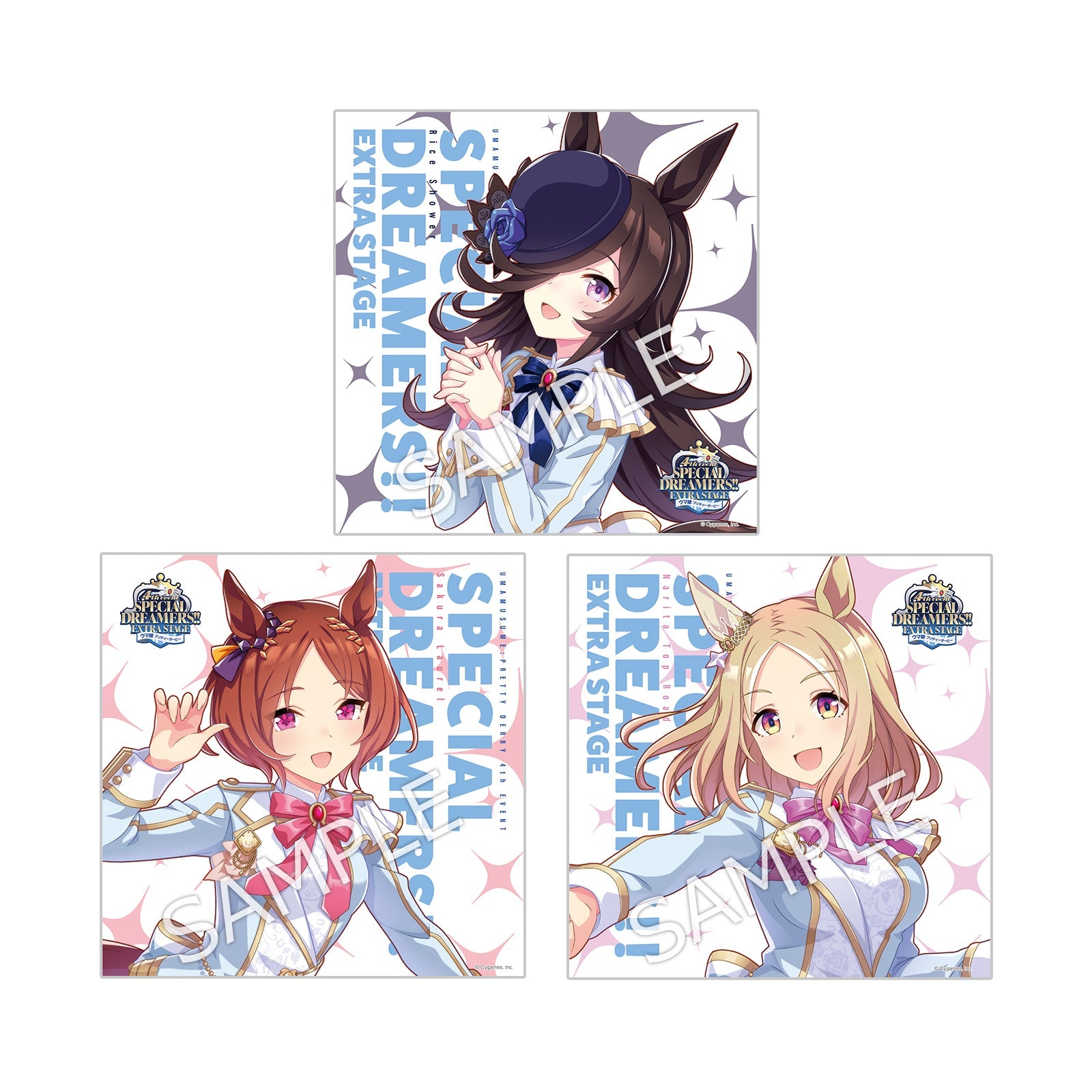 公式ステッカーセット (ライスシャワー＆サクラローレル＆ナリタトップロード Ver.)の公式商品画像（公式ステッカーセット 【ライスシャワー＆サクラローレル＆ナリタトップロード】の例）