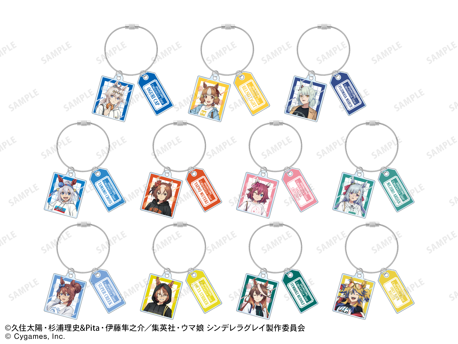 2連ワイヤーアクリルキーホルダーの商品画像