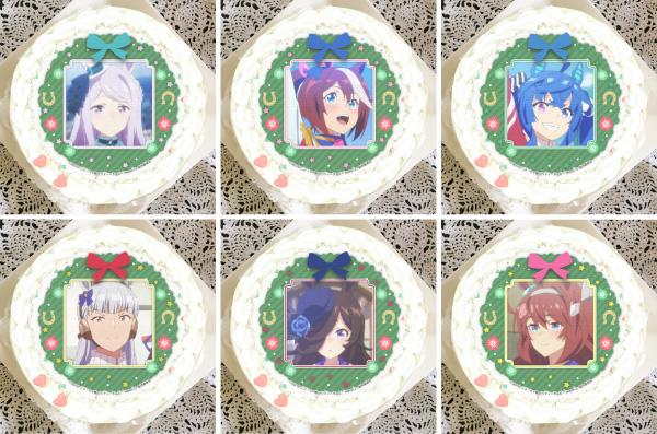Xmasプリケーキ2021のデザイン例6種を並べた公式商品画像