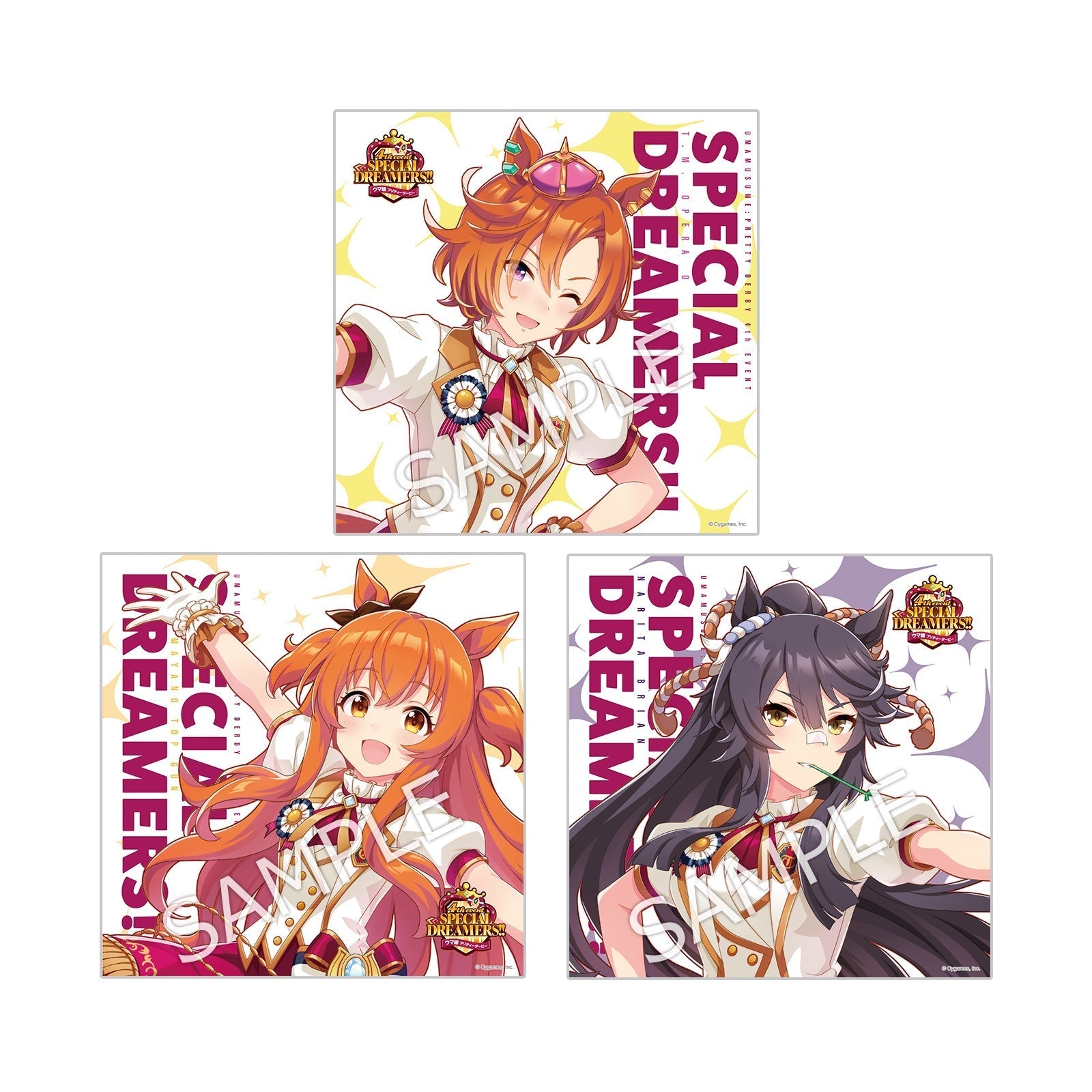 公式ステッカーセット (テイエムオペラオー＆ナリタブライアン＆マヤノトップガン Ver.)の公式商品画像（公式ステッカーセット【テイエムオペラオー＆ナリタブライアン＆マヤノトップガン】の例）