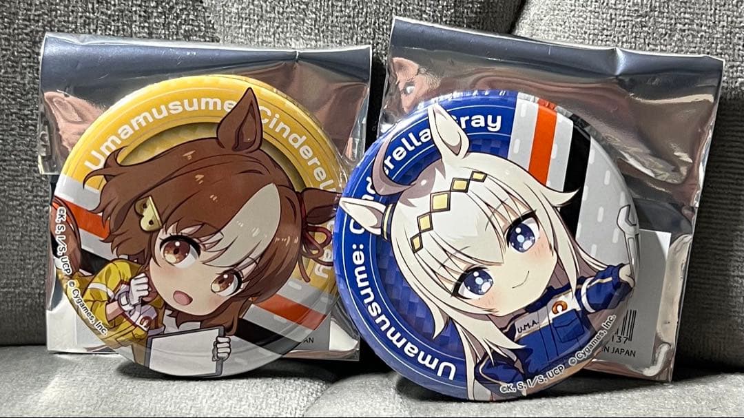 ウマ娘　オートバックス 缶バッジ vol.2　オグリキャップ　　ベルノライト